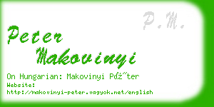 peter makovinyi business card